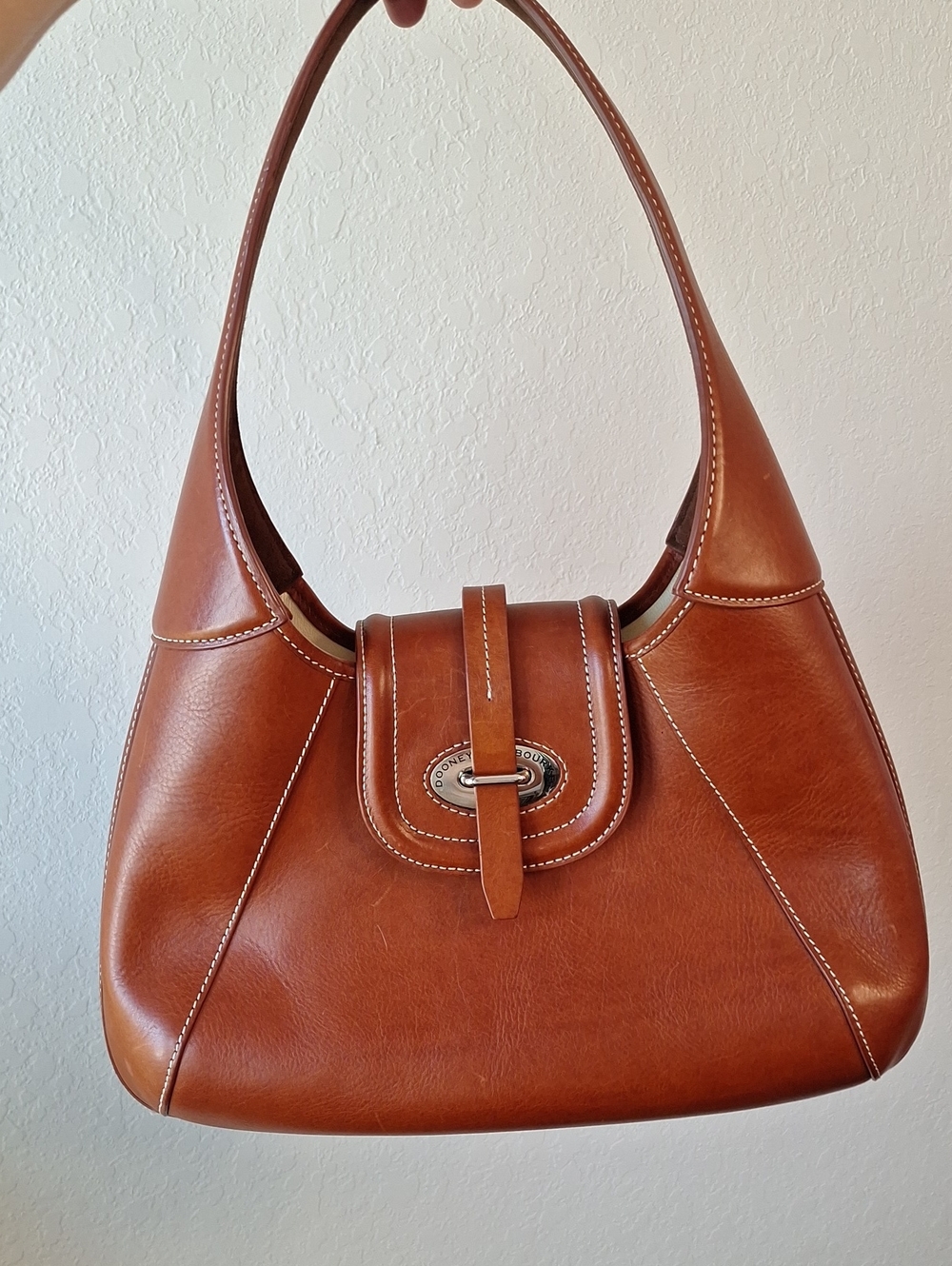 Dooney & Bourke Florentine Toscana Smooth Leather Hobo Bag Large Size